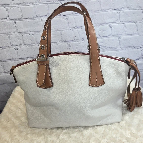 Dooney & Bourke Cream and Tan Shoulder Bag - Picture 7 of 15